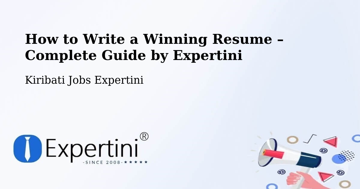 Resume Writing Guide for Job Seekers – Aranuka - Aranuka, Kiribati Jobs Expertini